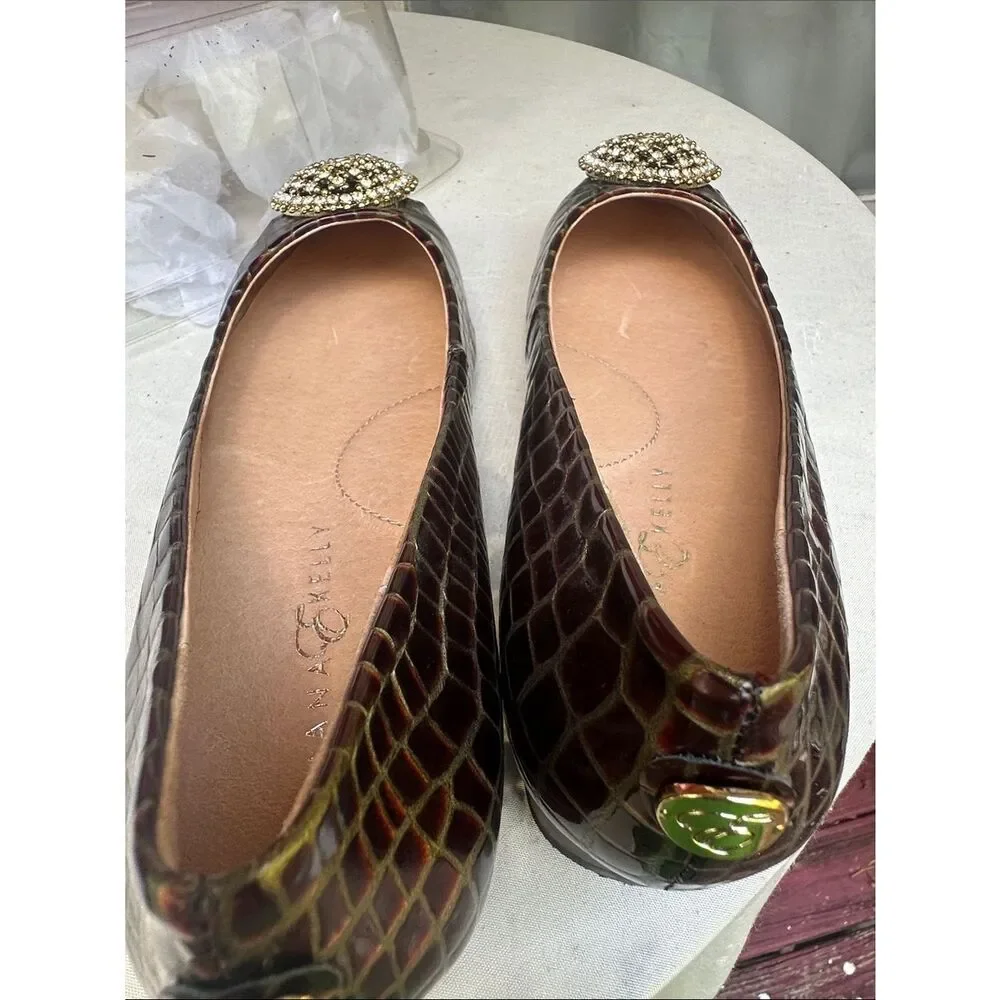 Diana E Kelley Croc Embellished Dress Shoes